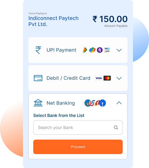 Accept payments with Indiconnect